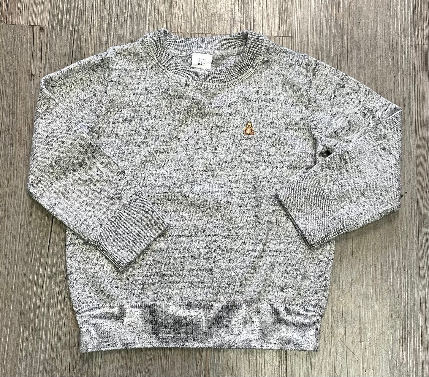 Grey  Gap Knit Sweater, 3Y