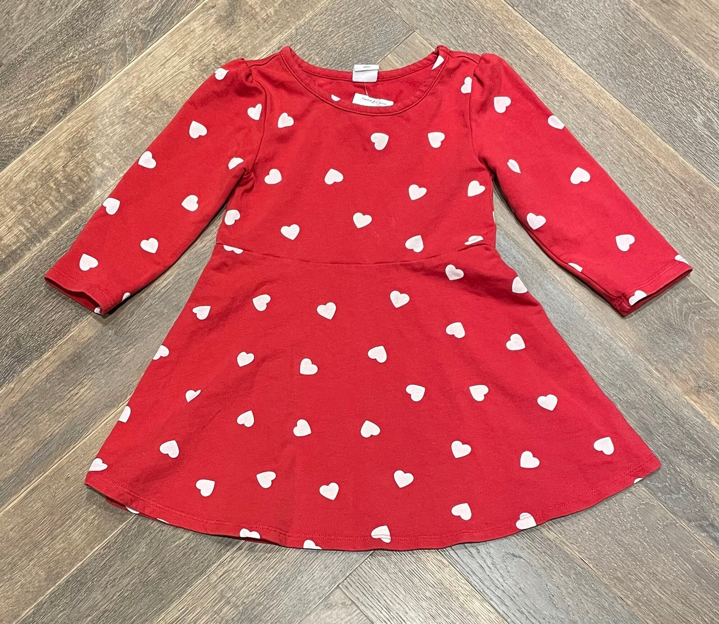 Red  Gap LS Dress, 3Y