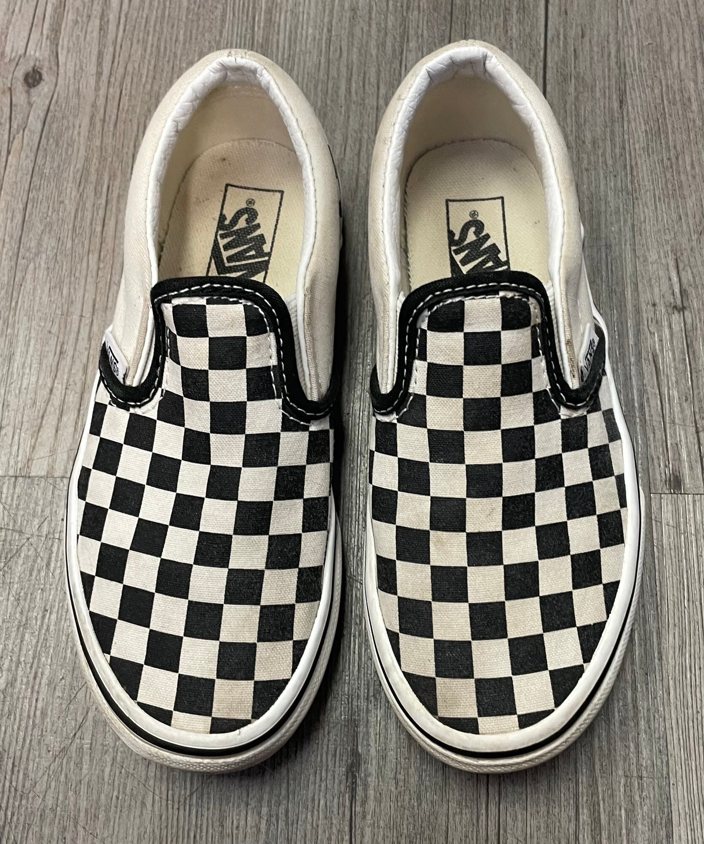 Blk/whit  Vans Slip On Shoes, 1Y