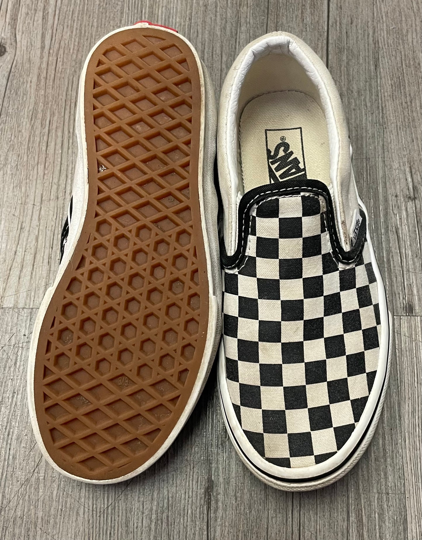 Blk/whit  Vans Slip On Shoes, 1Y