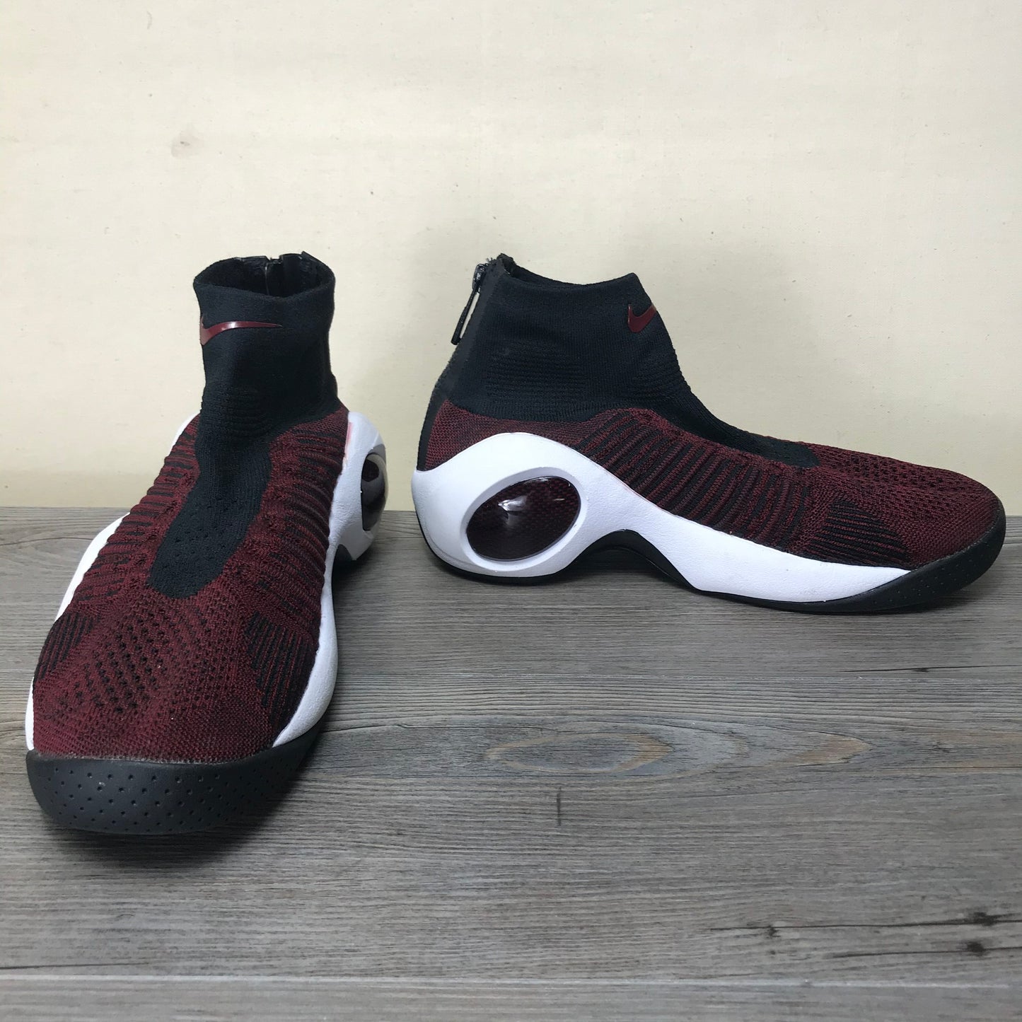 Maroon  Nike Air Hightop Shoes, 8Y