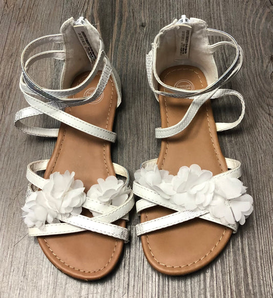 White  Wonder Nation Sandals, 1Y