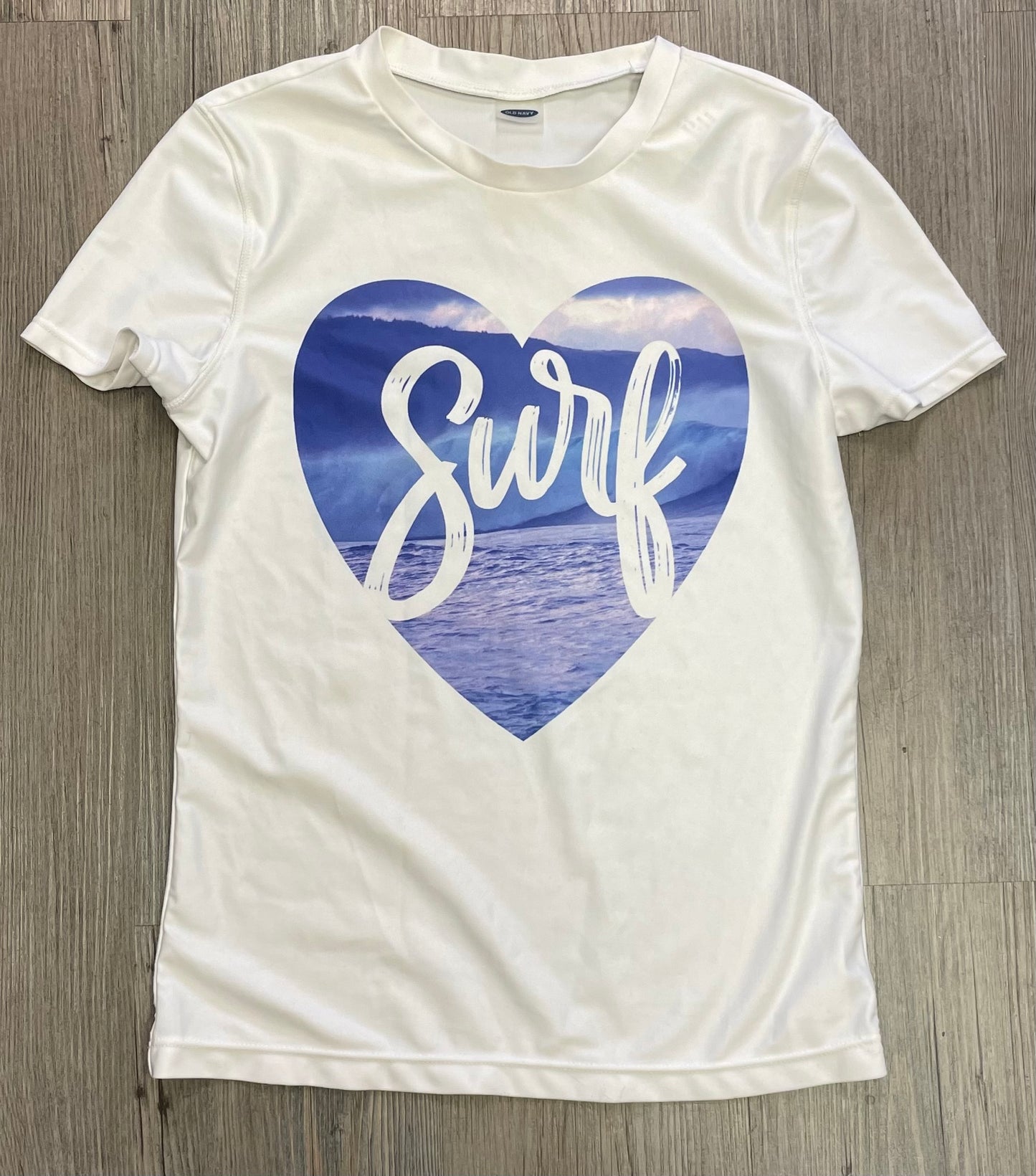 White  Old Navy Rashguard, 10-12Y