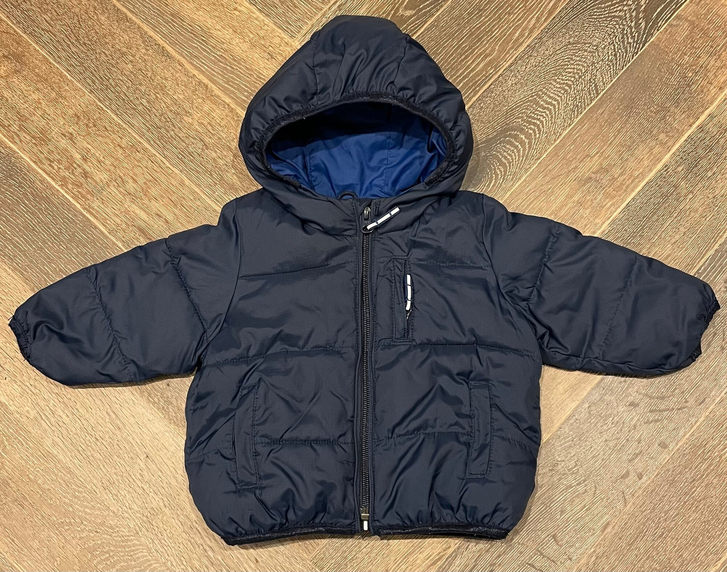 Navy  Gap Winter Jacket, 6-12M