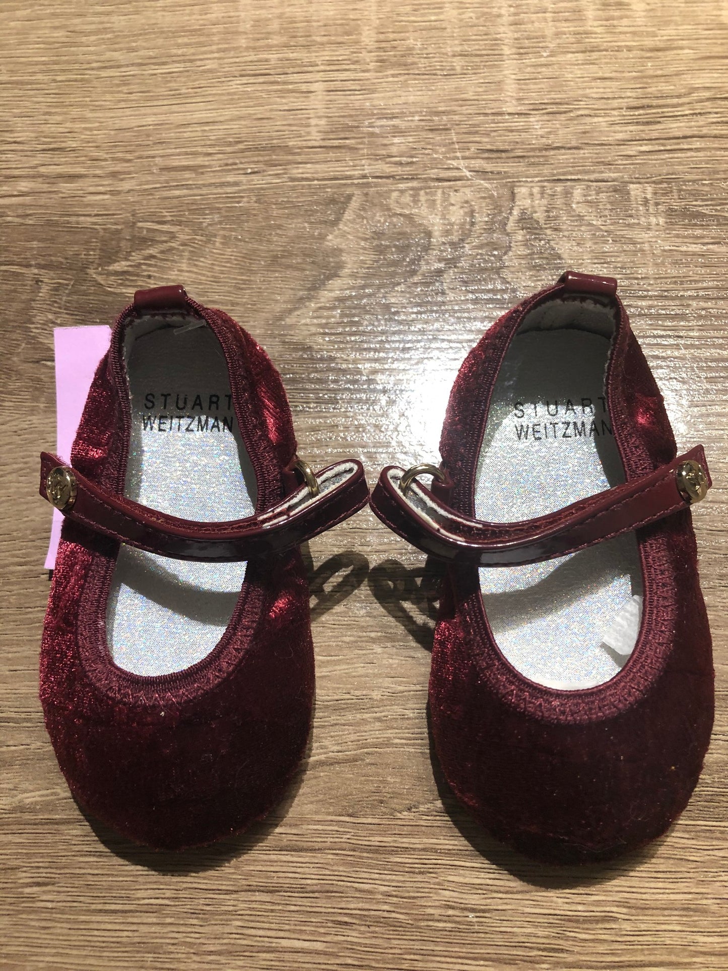 Maroon  Stuart Weitzman Velvet, Newborn