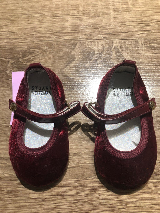 Maroon  Stuart Weitzman Velvet, Newborn