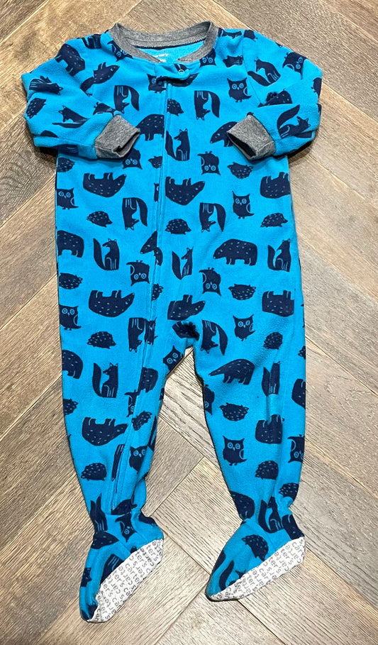 Blue  Carters Pj Onesie, 18M