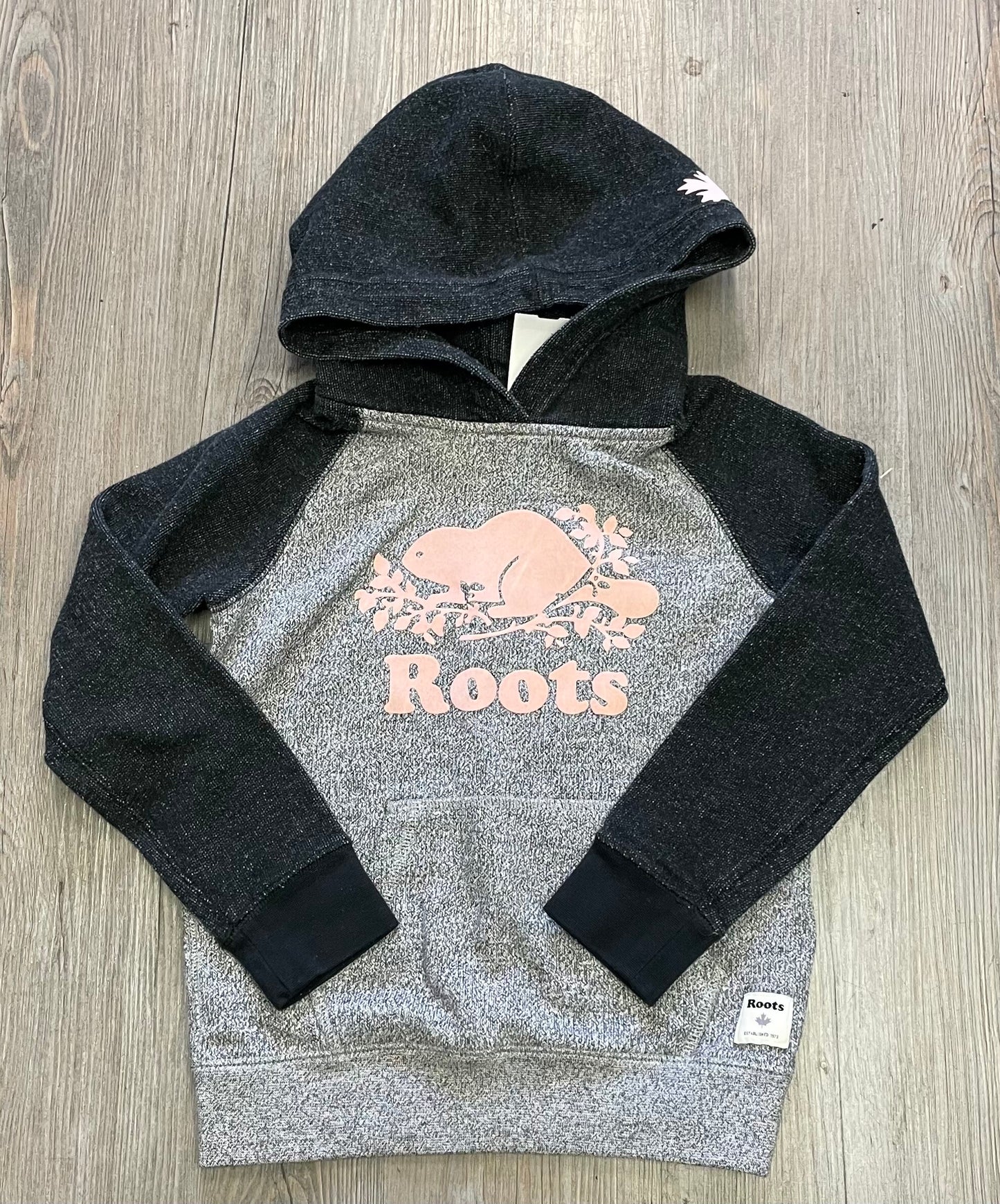 Grey  Roots Pullover Hoodie, 7-8Y