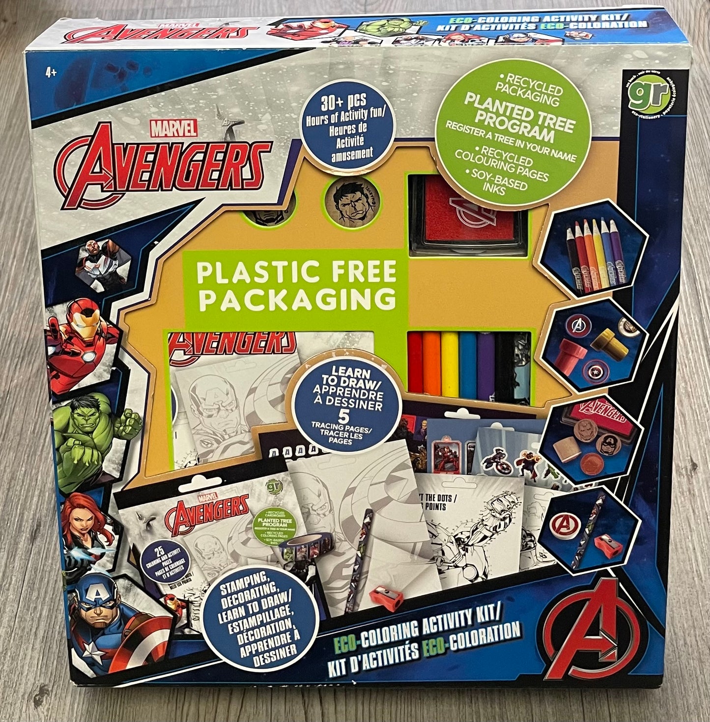 Multi  Green Avengers Colourin, 4Y