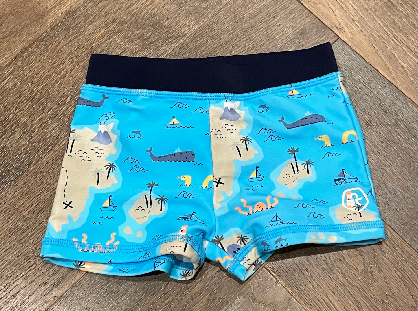 Blue  Color Kids Swimming Short, 1Y