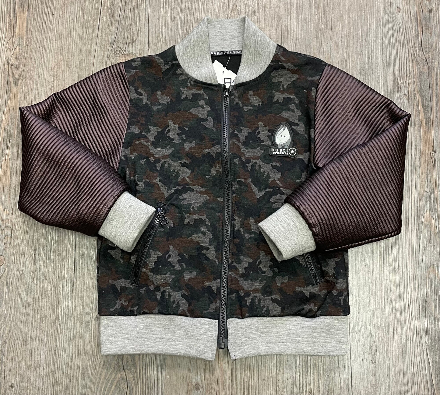 Multi  Bustle Sprouts Zip Jacket, 6-7Y