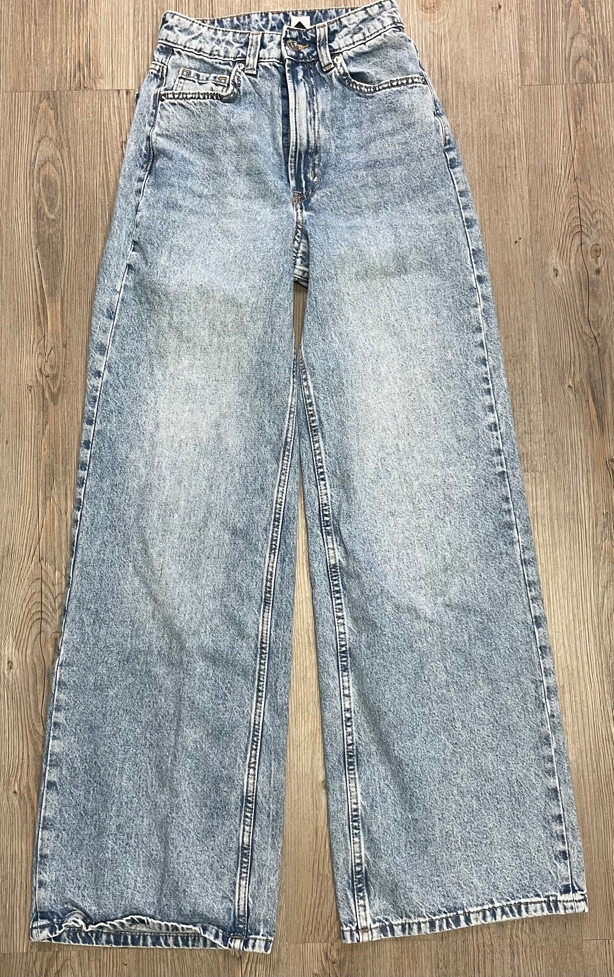 Blue  H&M Divided Wide Jeans, 14Y+