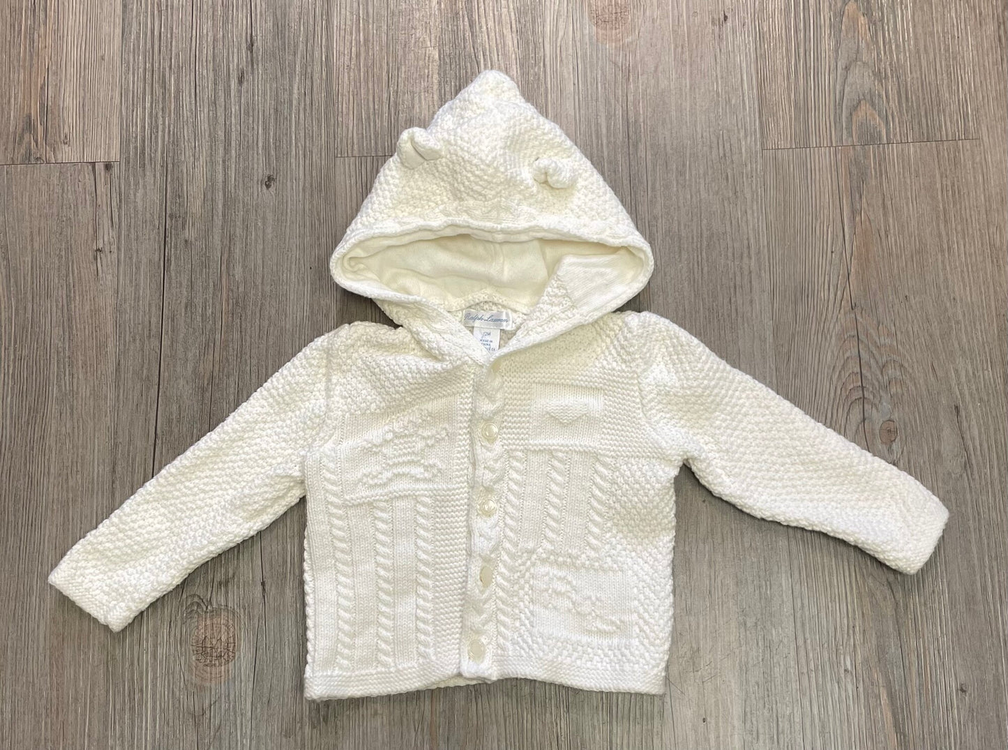 White  Ralph Lauren Knit Sweater, 12M