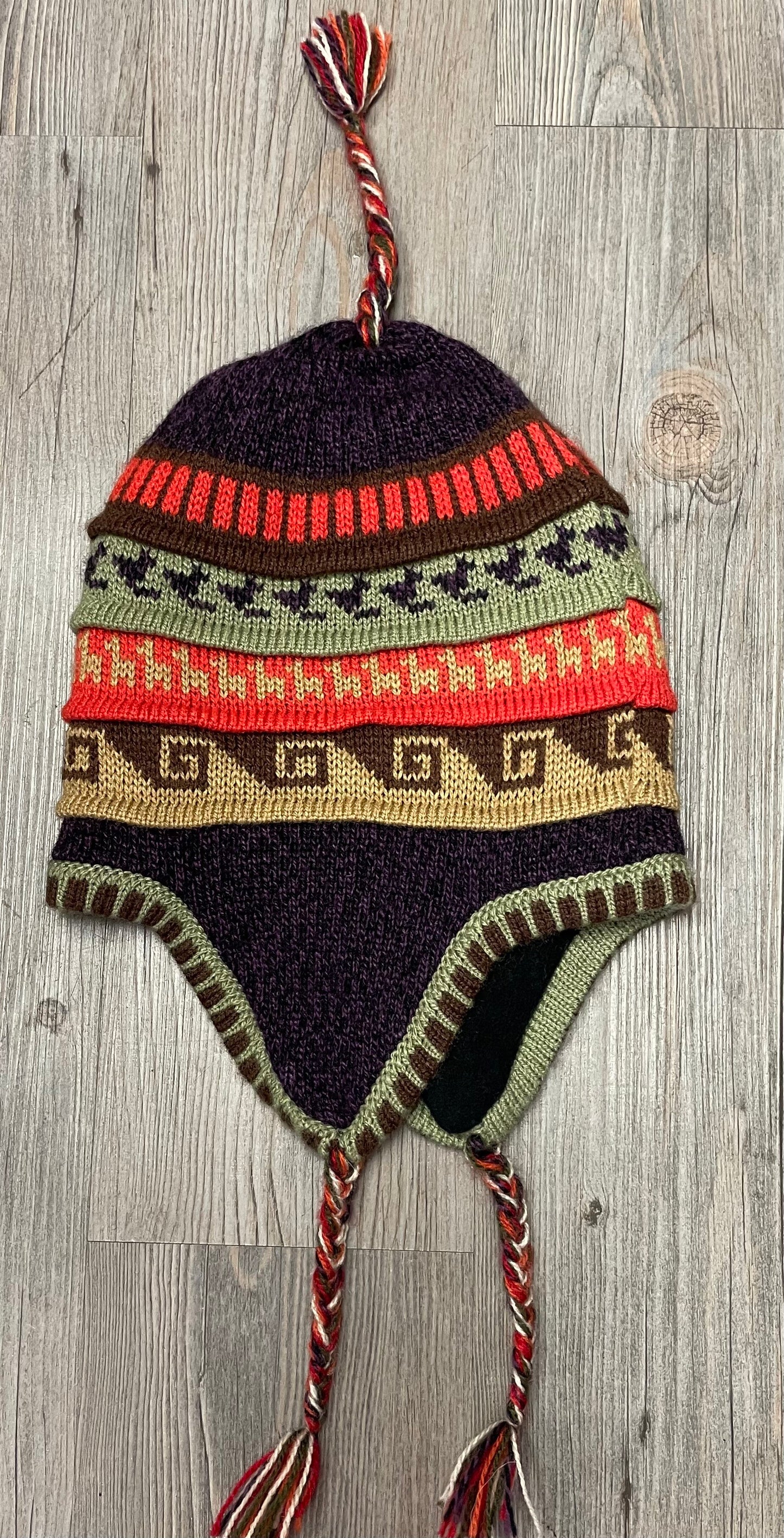 Multi  Knit Lined Hat, 10-12Y