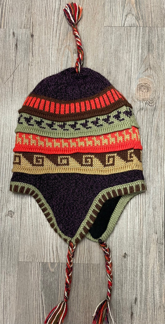 Multi  Knit Lined Hat, 10-12Y