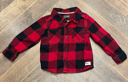 Red  Roots Plaid Shirt, 12-18M