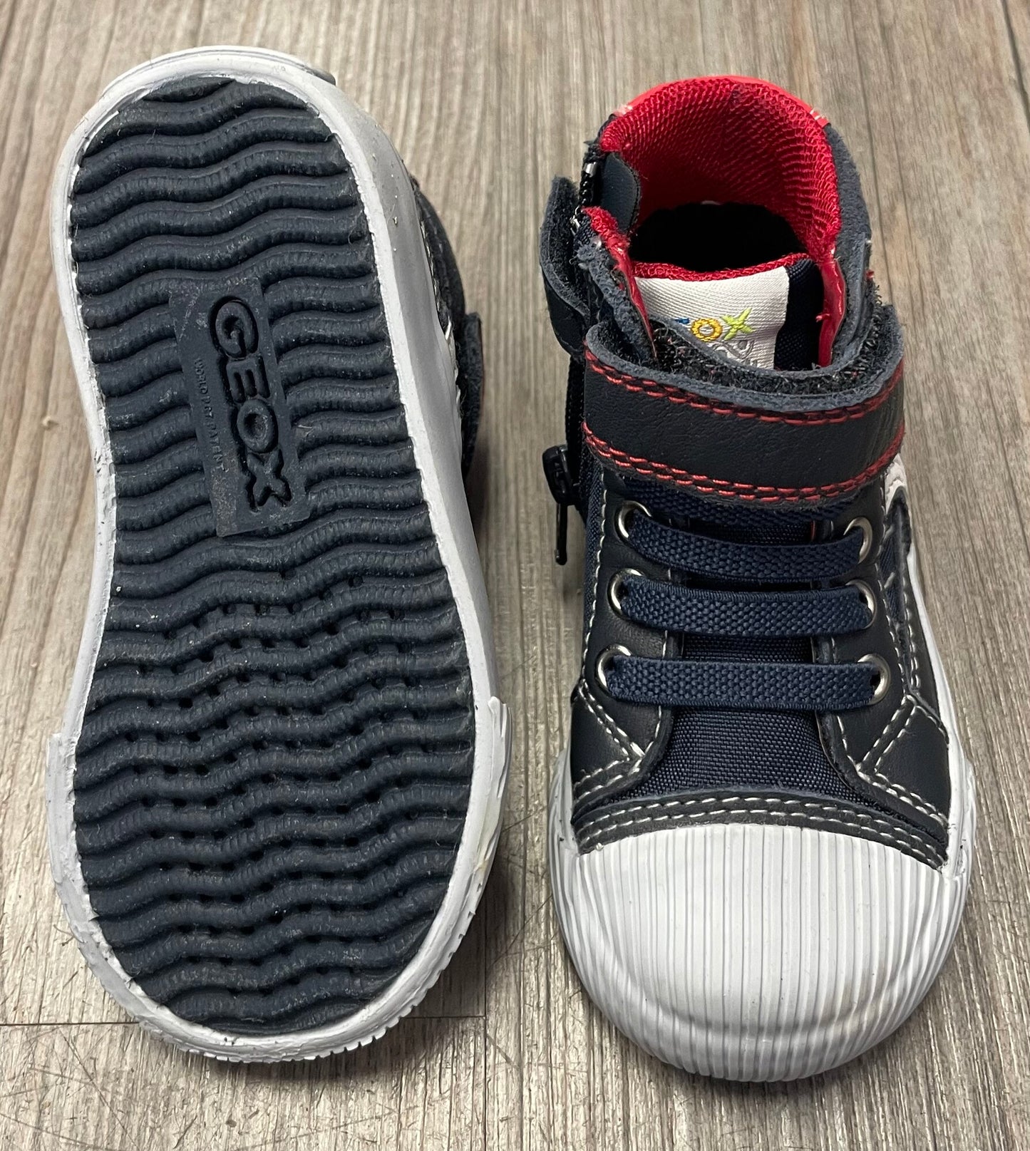 Navy  Geox Hightop Shoes, 3.5T