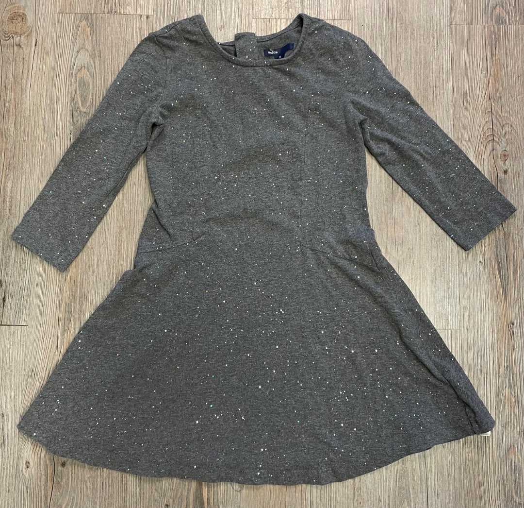 Grey Gap Long Sleeve Dress, 8Y