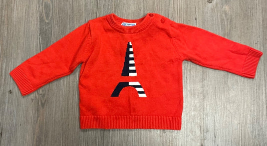 Orange Jacadi Knit Sweater, 12M