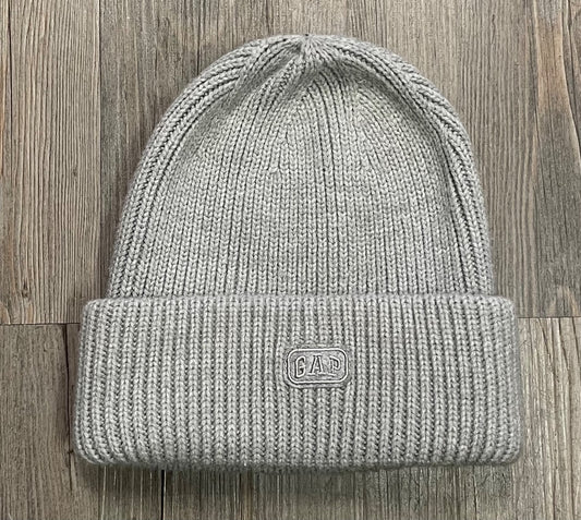 Grey Gap Knit Beanie, 54-56CM