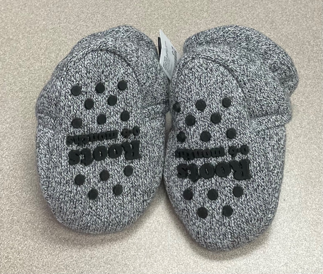 Grey Roots Baby Booties, 0-6M
