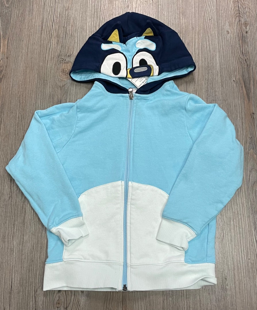 Blue Hanna Anderson Zip Bluey Hoodie, 6-7Y