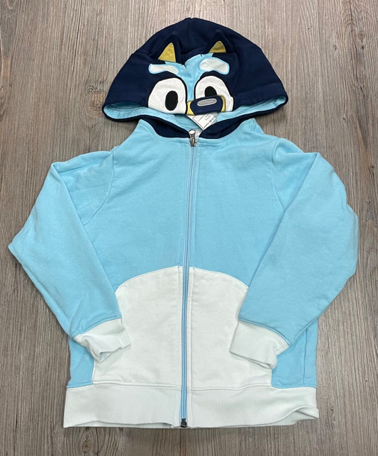 Blue Hanna Anderson Zip Bluey Hoodie, 6-7Y