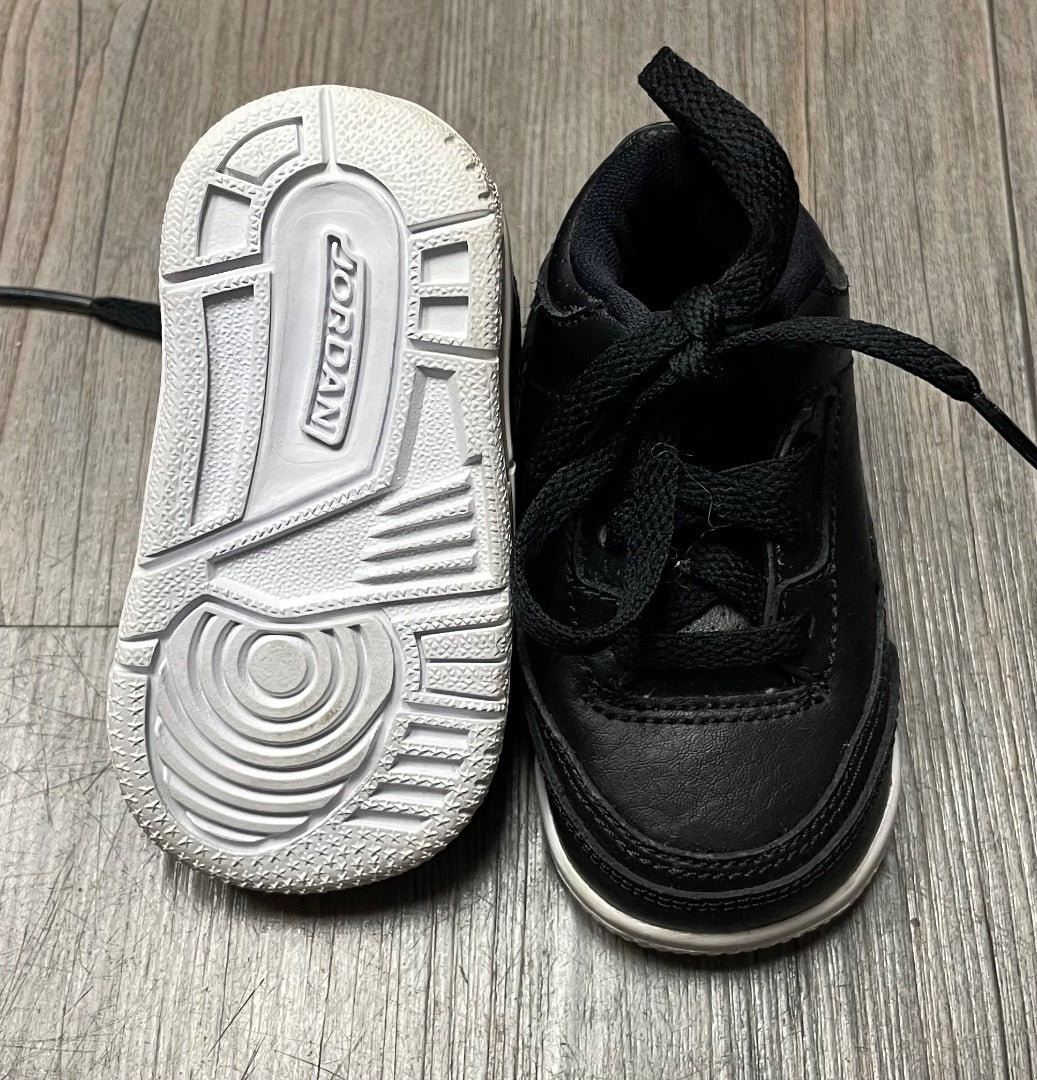 Black Jordan Lace Up Baby Sneaker, 3-6M