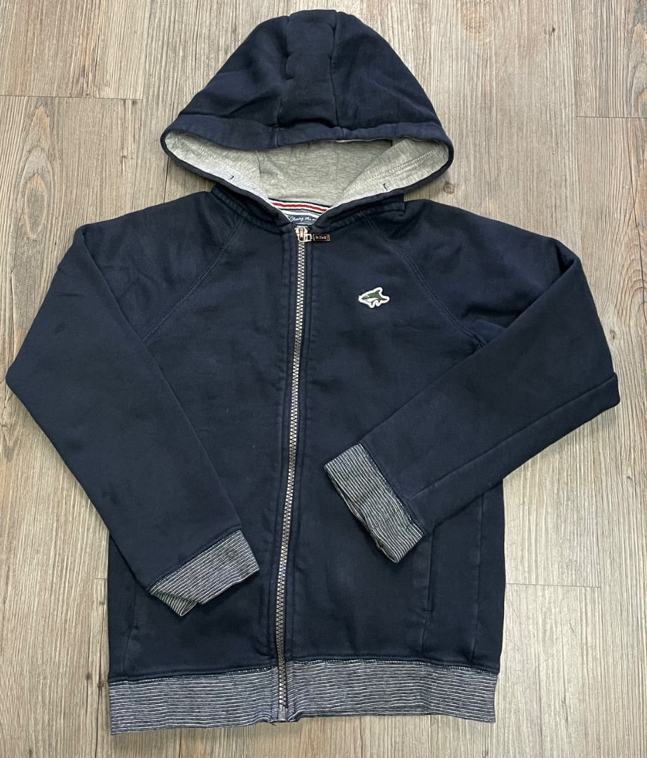 Navy Le Shark Zip Hooded Sweater, 7-8Y