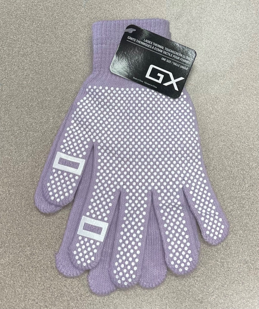 Lavender Gertex Thermal Touchscreen Knit Gloves, 12Y+