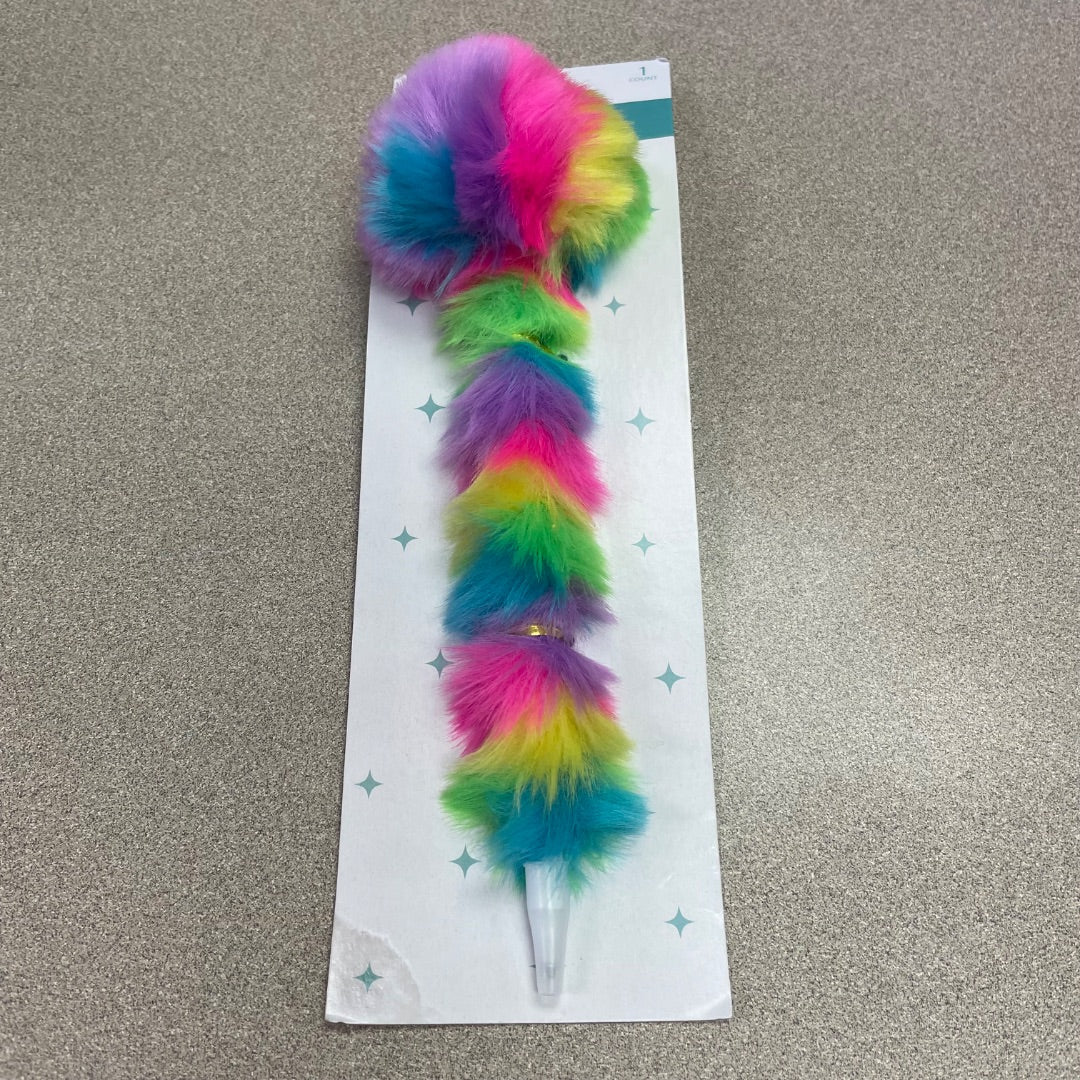 Rainbow Stylo Pluffy Pen