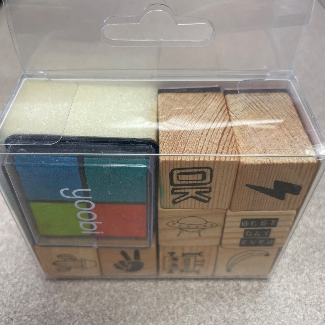Wood Yoobi 8 Pack Stamps