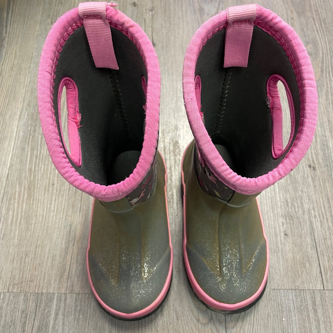 Unicorn Print Bogs Winter Boots, 9T