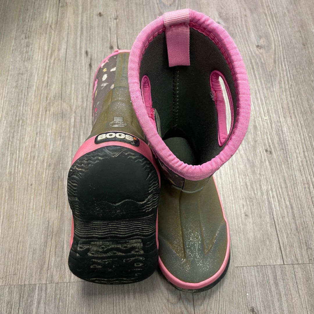 Unicorn Print Bogs Winter Boots, 9T