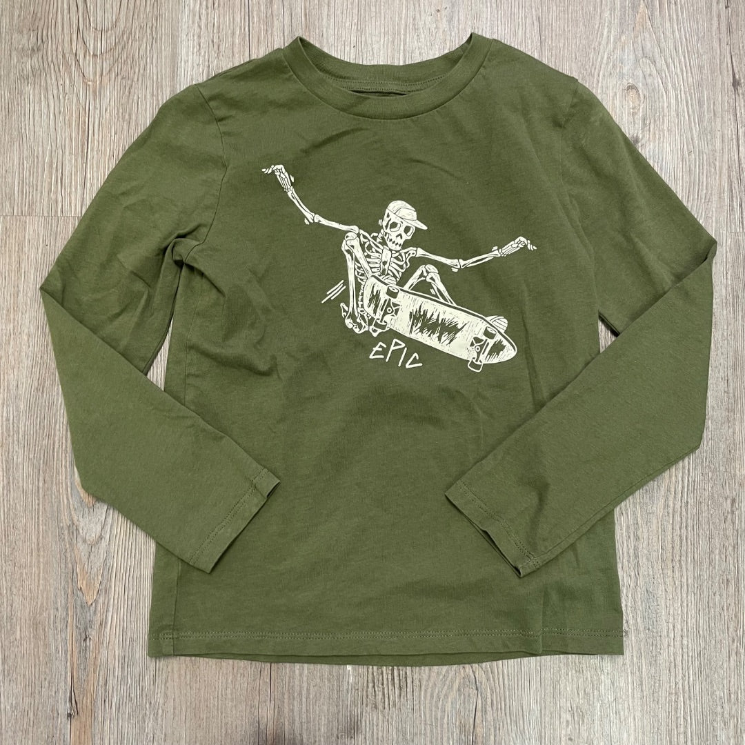 Green Joe Fresh LS Top, 7-8Y