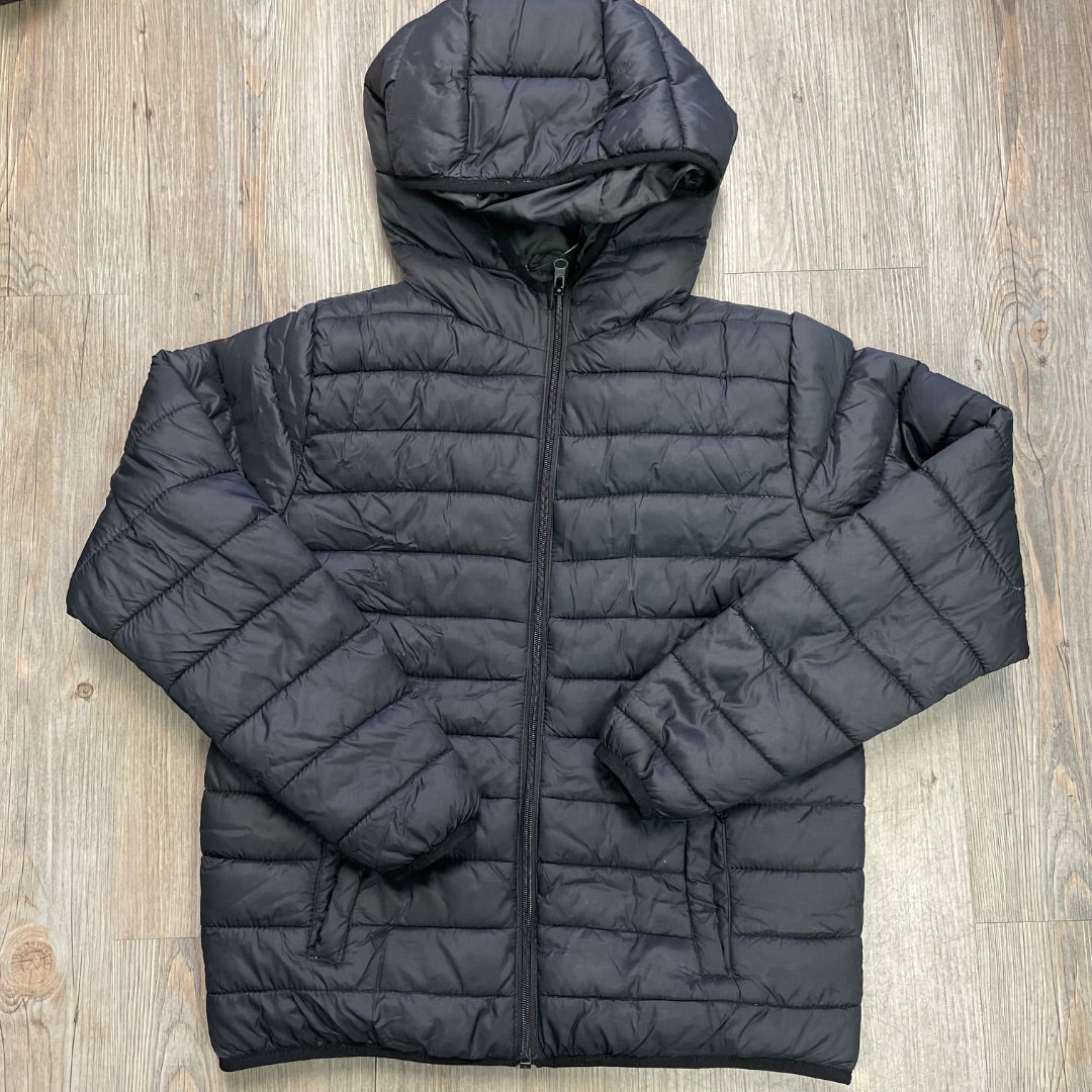 Black George Puffer Jacket, 10-12Y