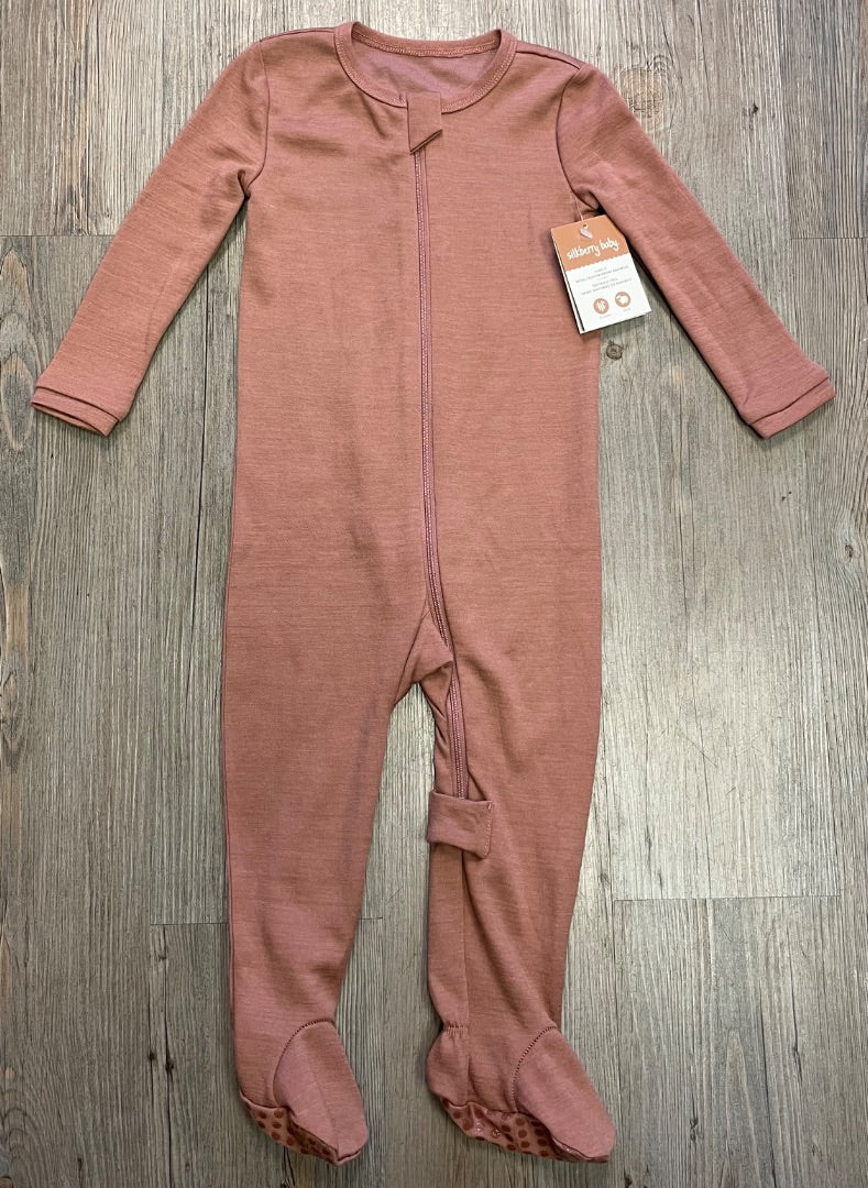 Ginger Silkberry Baby Wool/Rayon from Bamboo Footer Sleeper, 18-24M