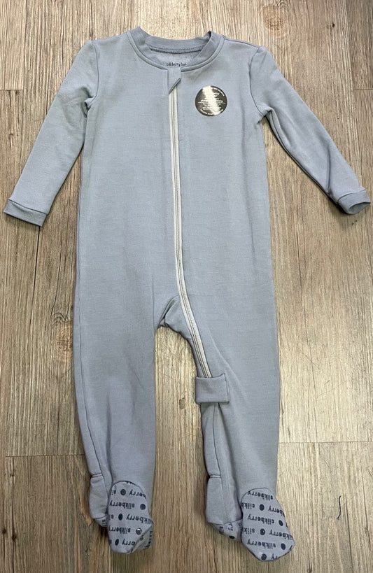 Grey Silkberry Baby Bamboo Fleece Lined Footed Sleeper, 12-18M
