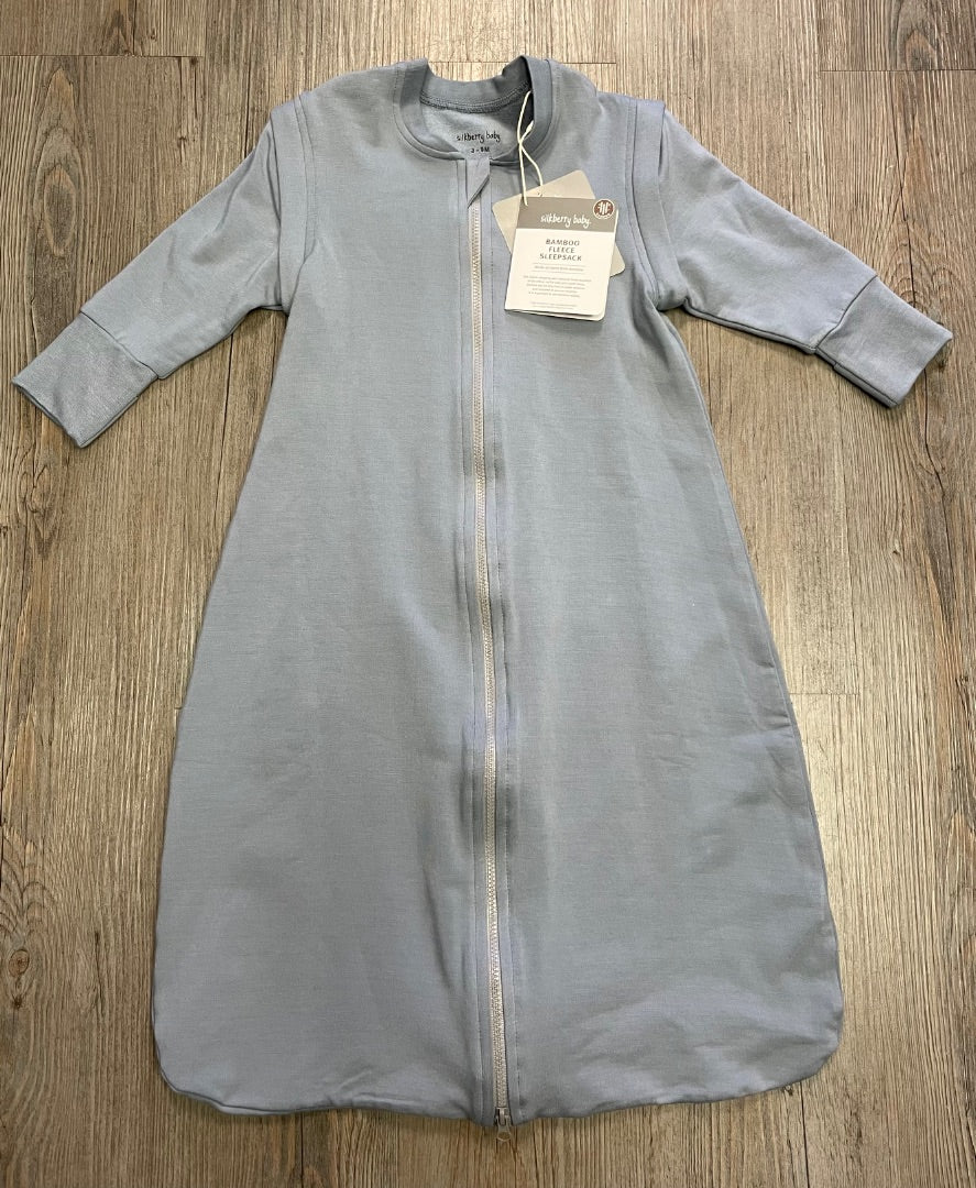 Grey Silkberry Bamboo Fleece Sleep Sack, 3-9M