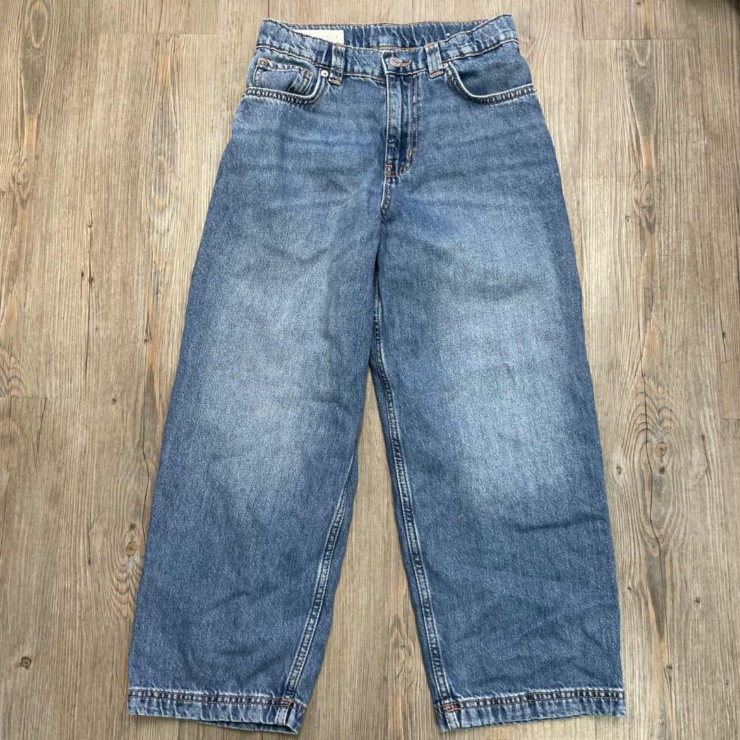 Blue Zara Wide leg Jeans, 9-10Y