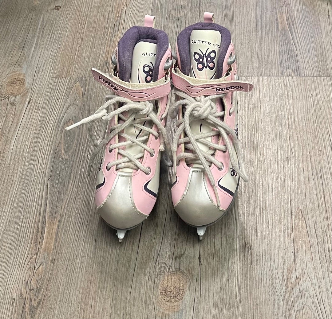 Pink,Purple Reebok Figure Skates, 1Y