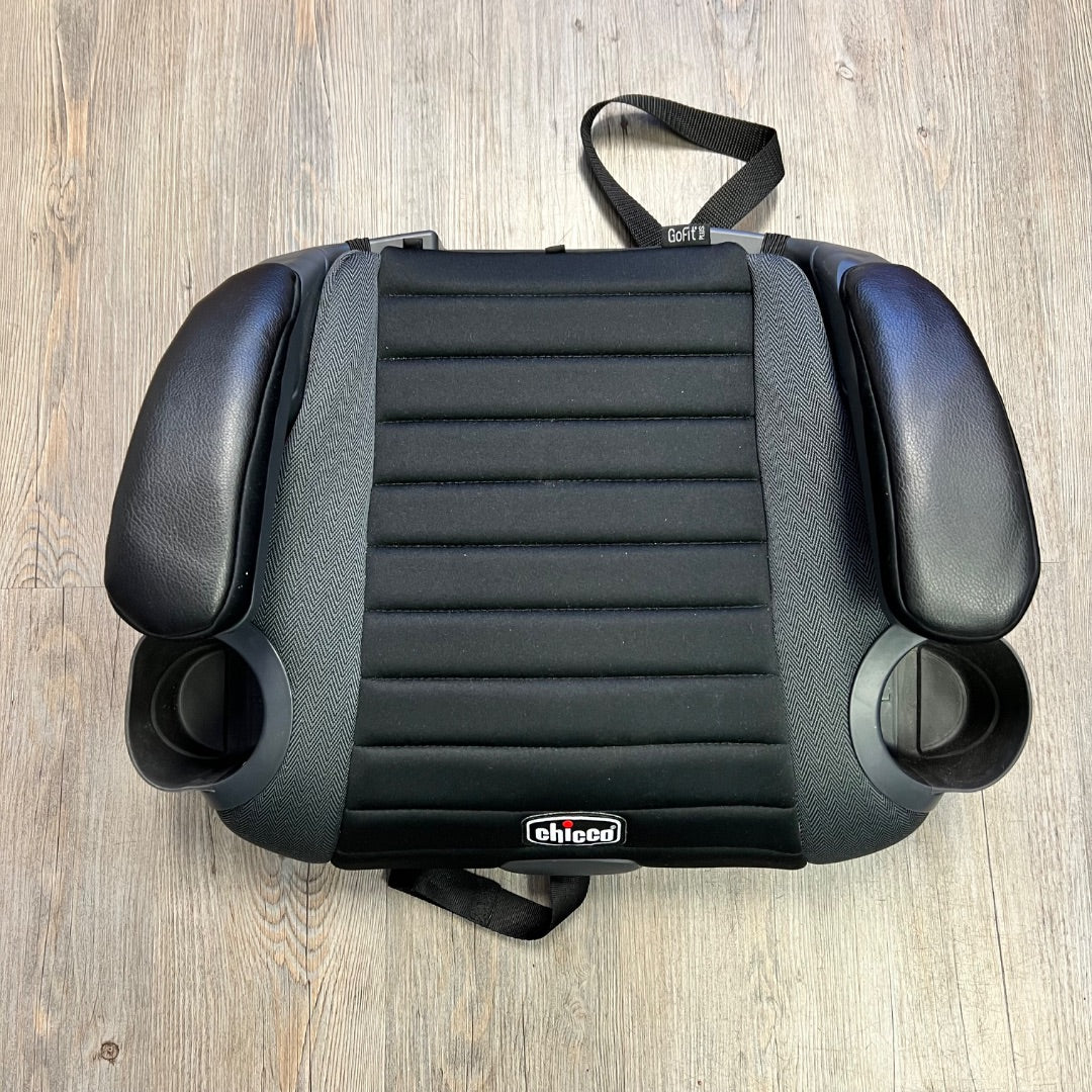 Black Chicco Go Fit Plue Booster Seat, 40 lbs