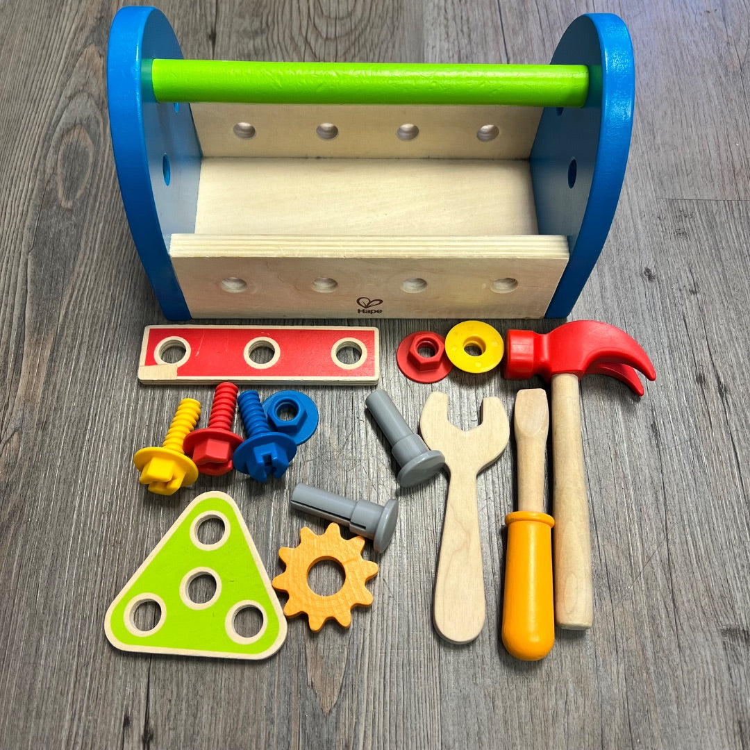 Blue  Wooden Tool Set