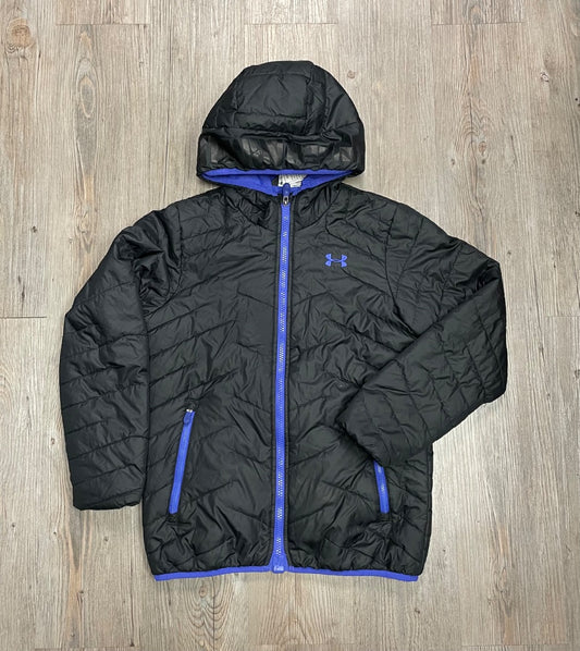 Black ,Purple Under Armour Puffer Jacket, 10-12Y