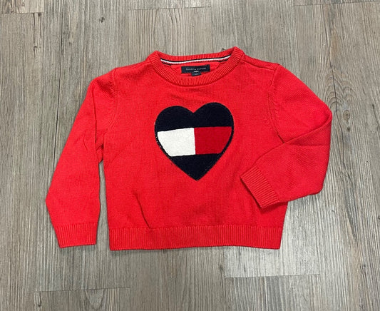 Red Tommy Hilfiger Knit Sweater, 2-3Y