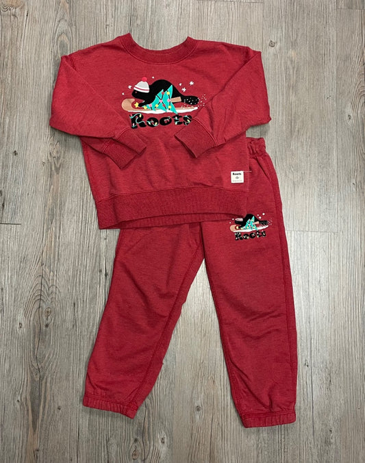 Red Roots Sweat Set, 3Y