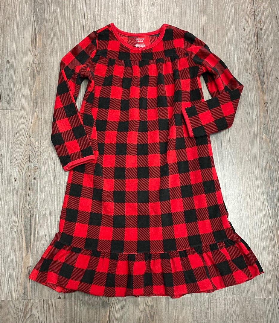 Plaid Carters Night Gown, 4-5Y