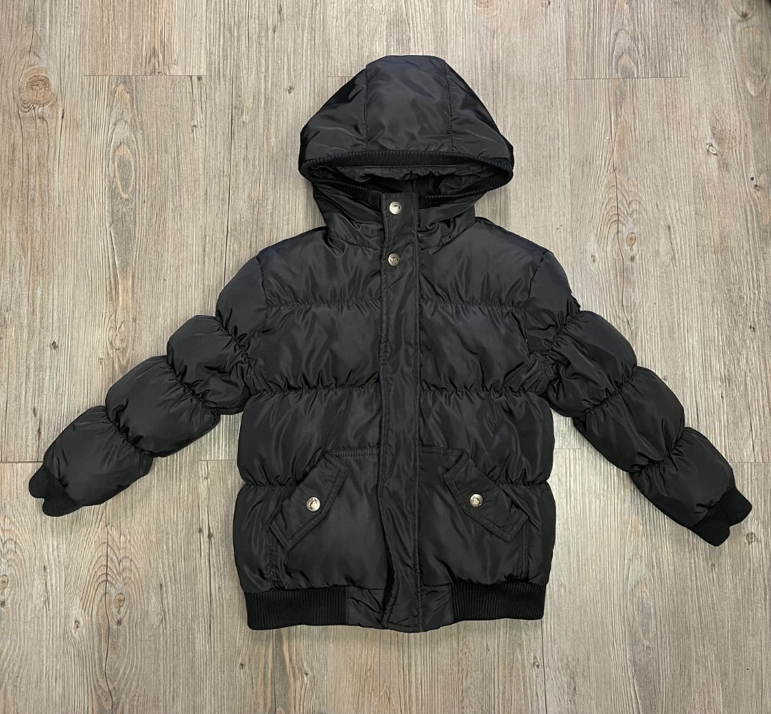 Black Appaman Winter Bomber Downfill Jacket, 6Y