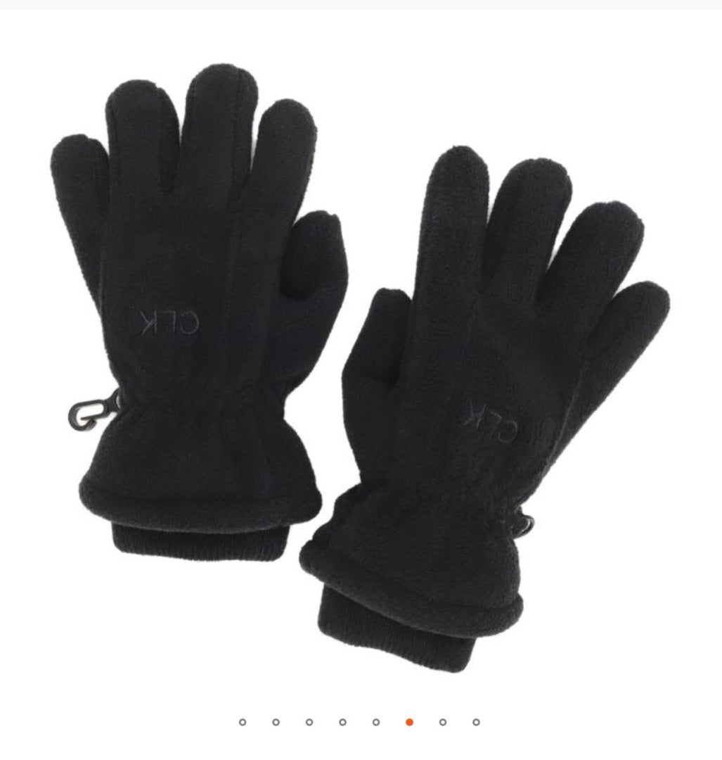 Black CaliKids Fleece Soft Gloves, 3-5Y