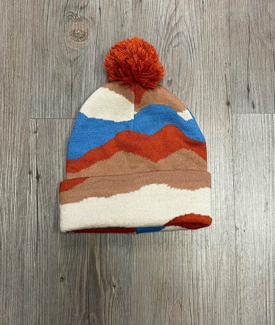 Multi Colour  Pom Knit hat, 4-5Y